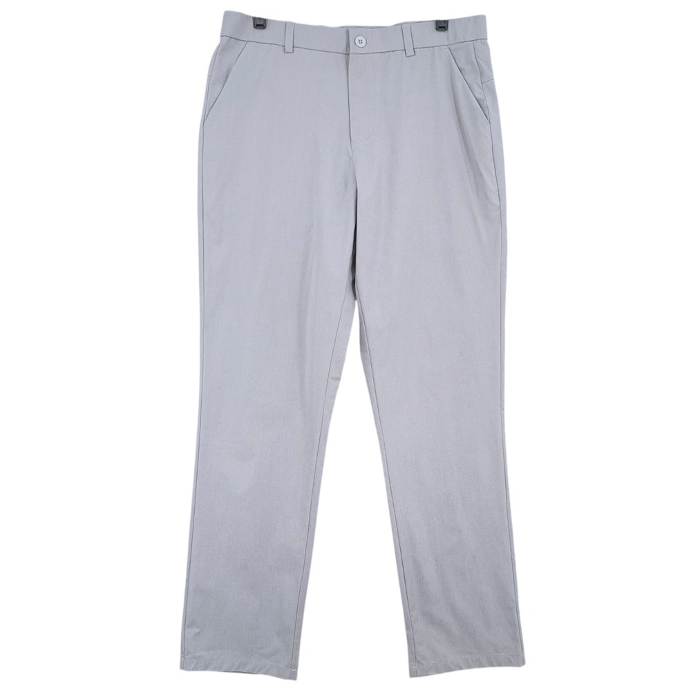 Pudolla Mens L 32 x W 34‎ Gray Lightweight Casual Golf Pants